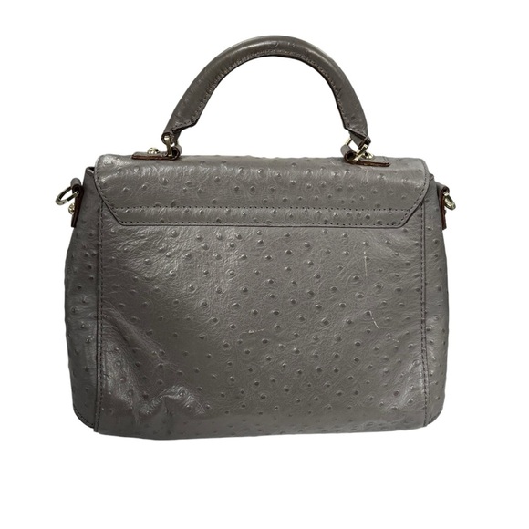 Kate Spade Post Street Little Nadine grey pebbled ostrich
Leather satchel purse - Picture 2 of 11